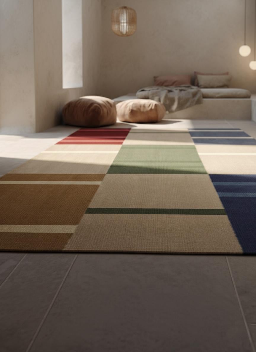 Anatolia Grid Rug_ Tappeto turco contemporaneo a trama piatta tessuto a mano di Studio A Marmi In condizioni Nuovo in vendita a Los Angeles, CA