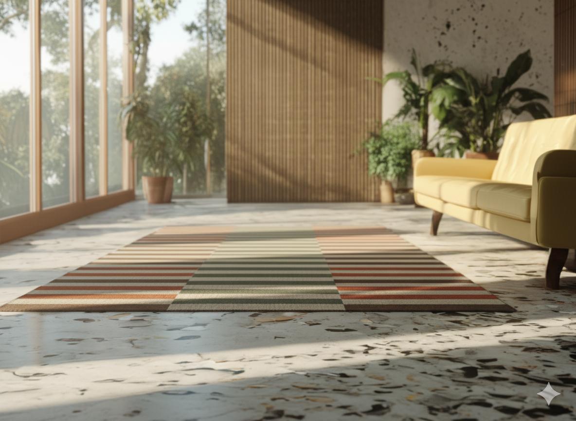 Anatolia Stripe Rug_BlueGray_Flatweave Handwoven Rug by Studio Marmi im Zustand „Neu“ im Angebot in Los Angeles, CA