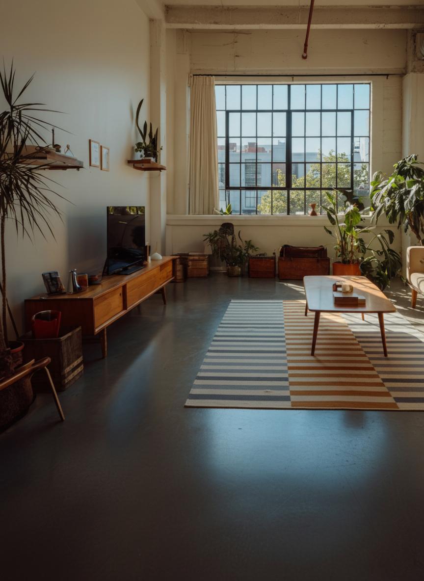 Anatolia Stripe Rug_GrayOrange_Zeitgenössischer handgewebter Flachgewebe-Teppich (Moderne) im Angebot