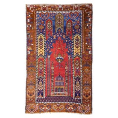 Anatolian Antique Yahyali Village Prayer Rug 1900 - 1920 Collectors item