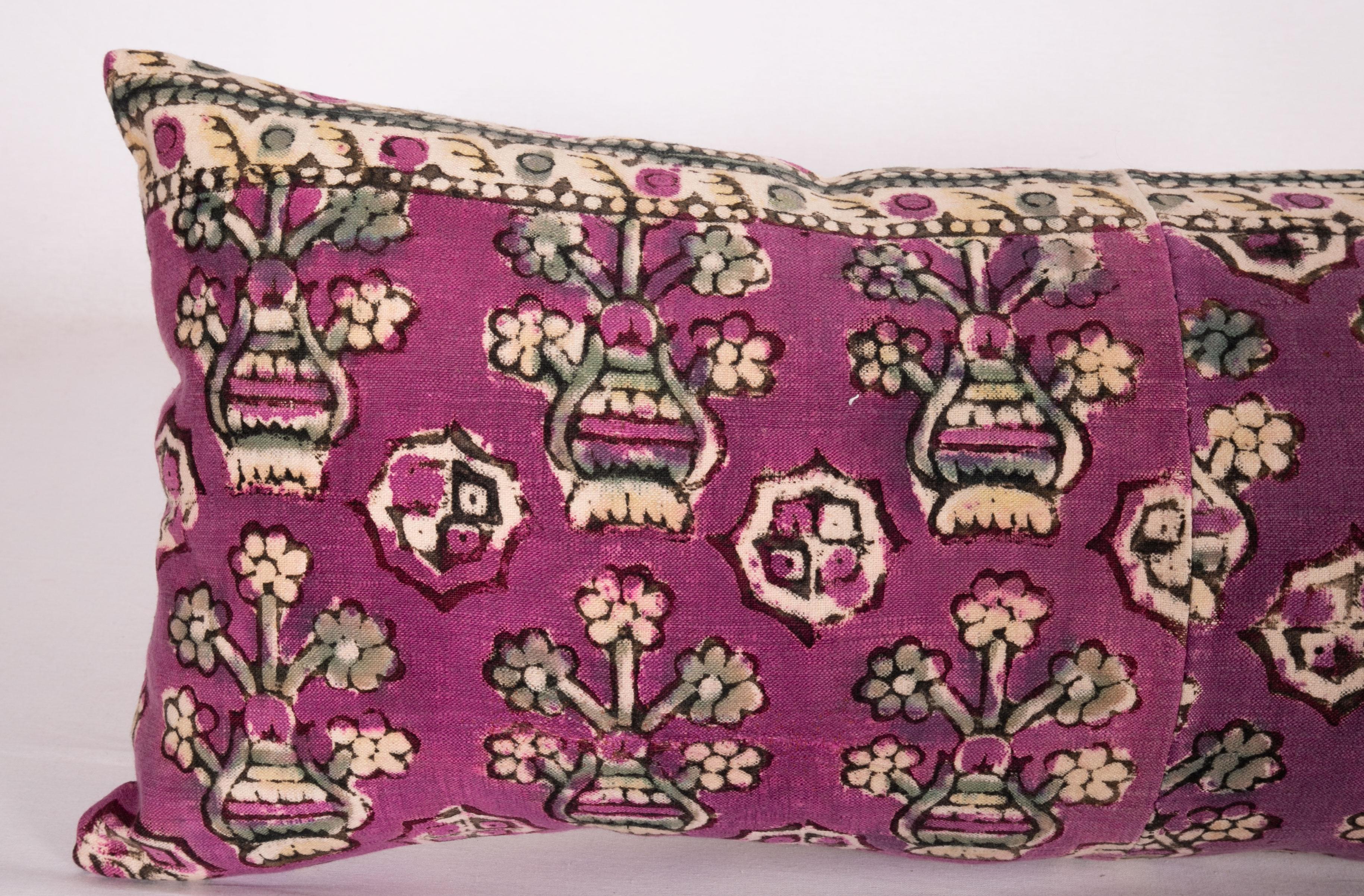 Tribal Anatolian Block Print Pillow Case , Mid 20th C For Sale
