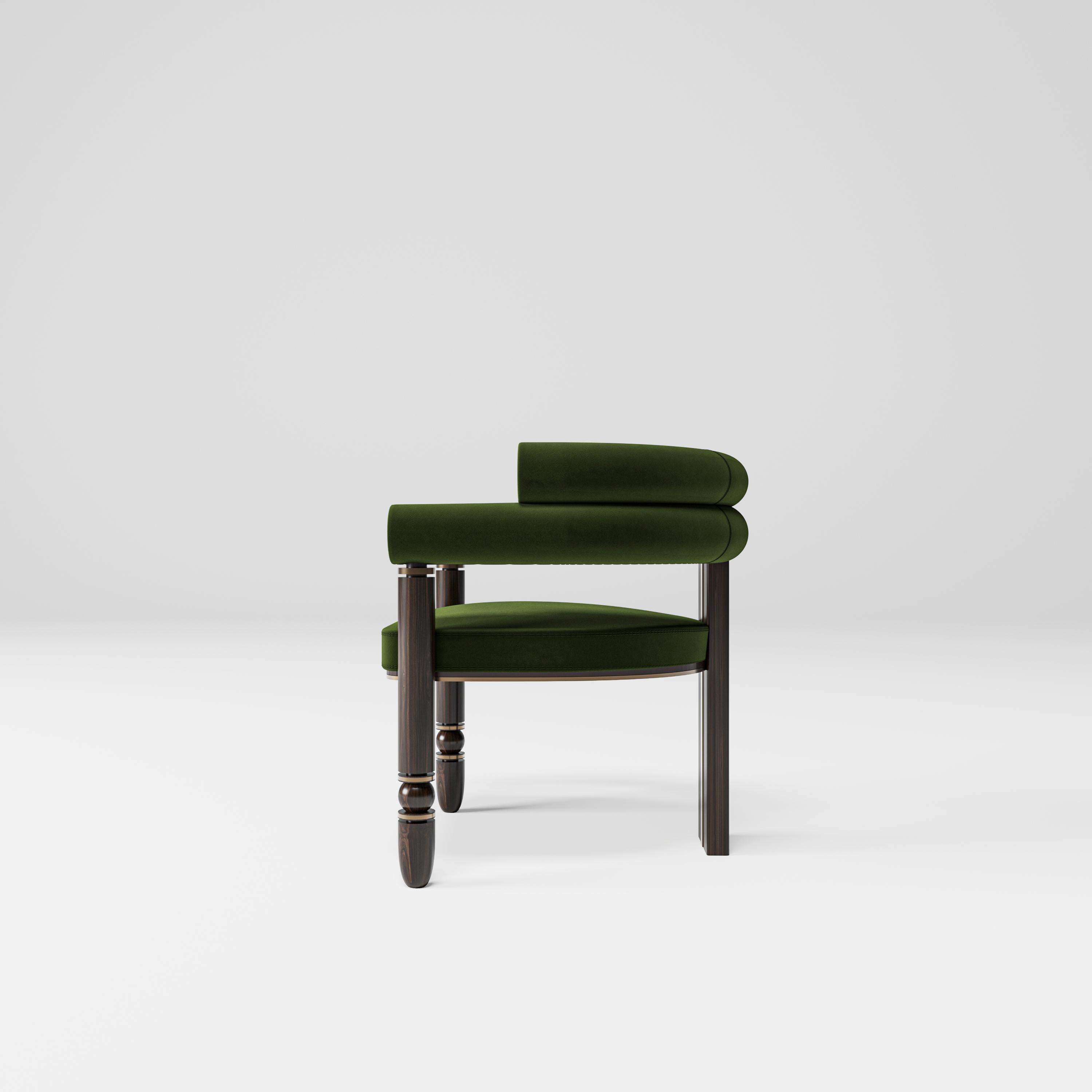 Anatolian Chair, Mid-Century Modern Style, Velvet Fabric, Studio Kirkit In New Condition For Sale In IZMIR, TR