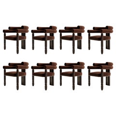 Anatolian Chair Set of 8, Mid-Century Modern Style, Velvet Fabric, Studio Kirkit