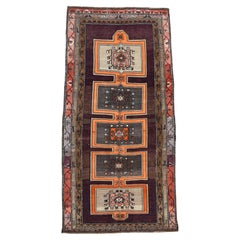 Tappeto Anatolian Karapinar in lana vintage marrone e arancione 6'6''x13'