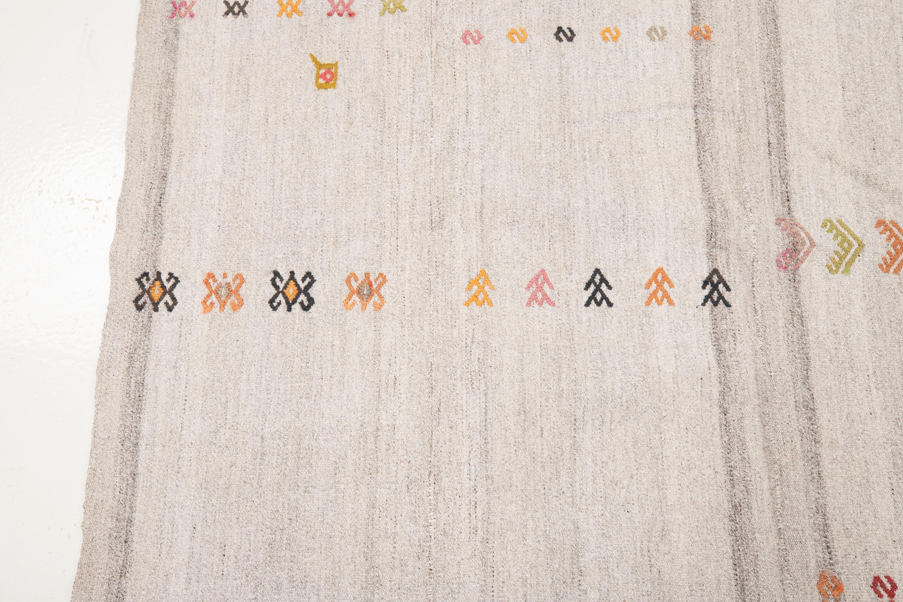 20th Century Anatolian Kilim, Cotton and Goat Hair Mix, 1960s For Sale