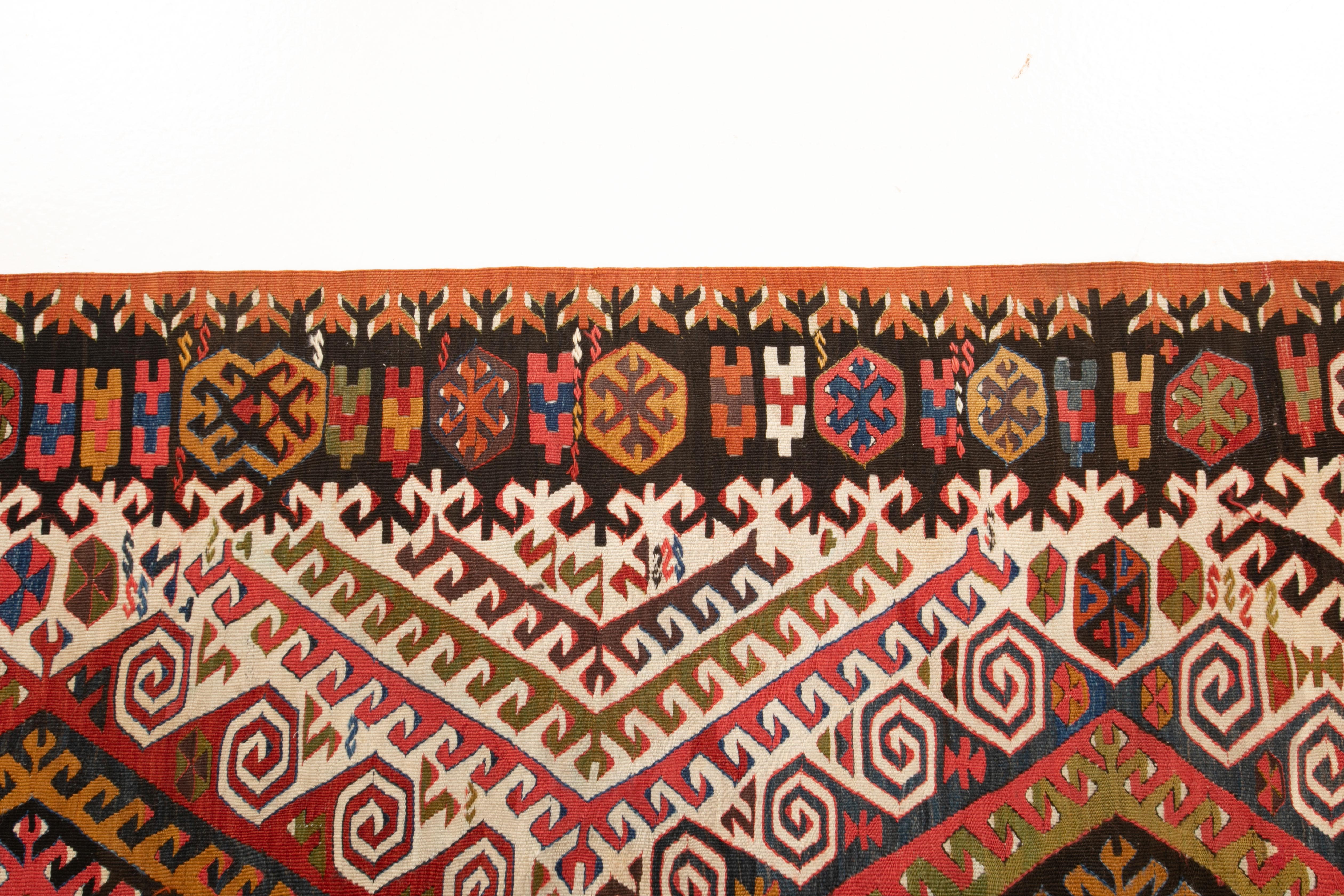 Kilim anatolico, fine XIX secolo. in vendita 6