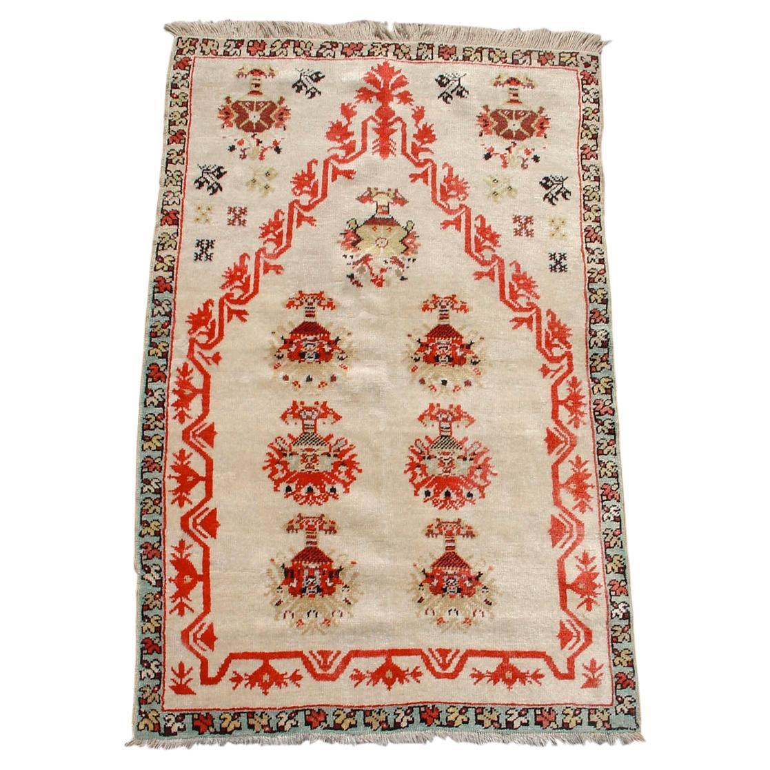 Anatolian Kirshehir Prayer Rug, 19th Century