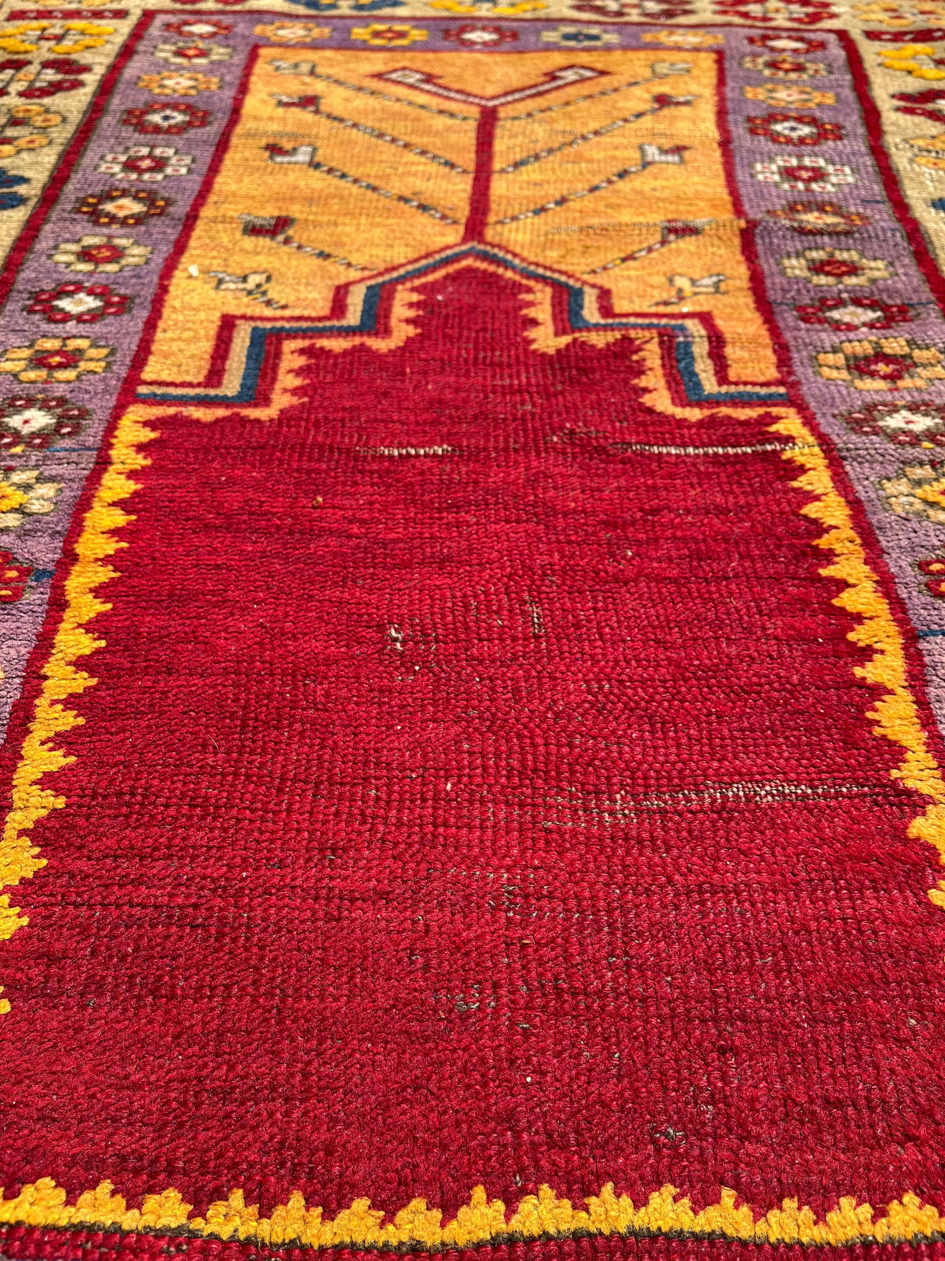Turkish Anatolian Konya Prayer Rug For Sale