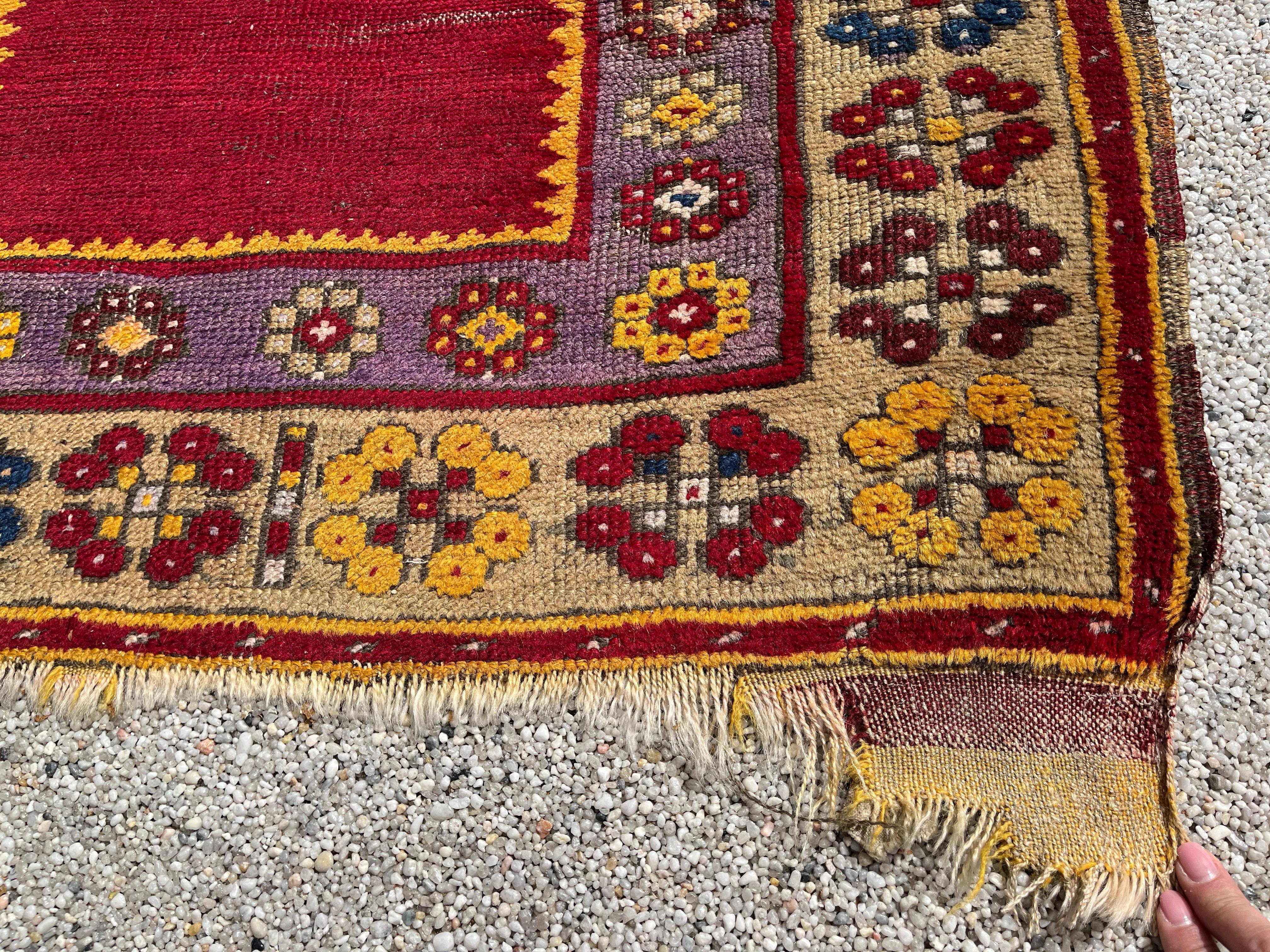 19th Century Anatolian Konya Prayer Rug For Sale