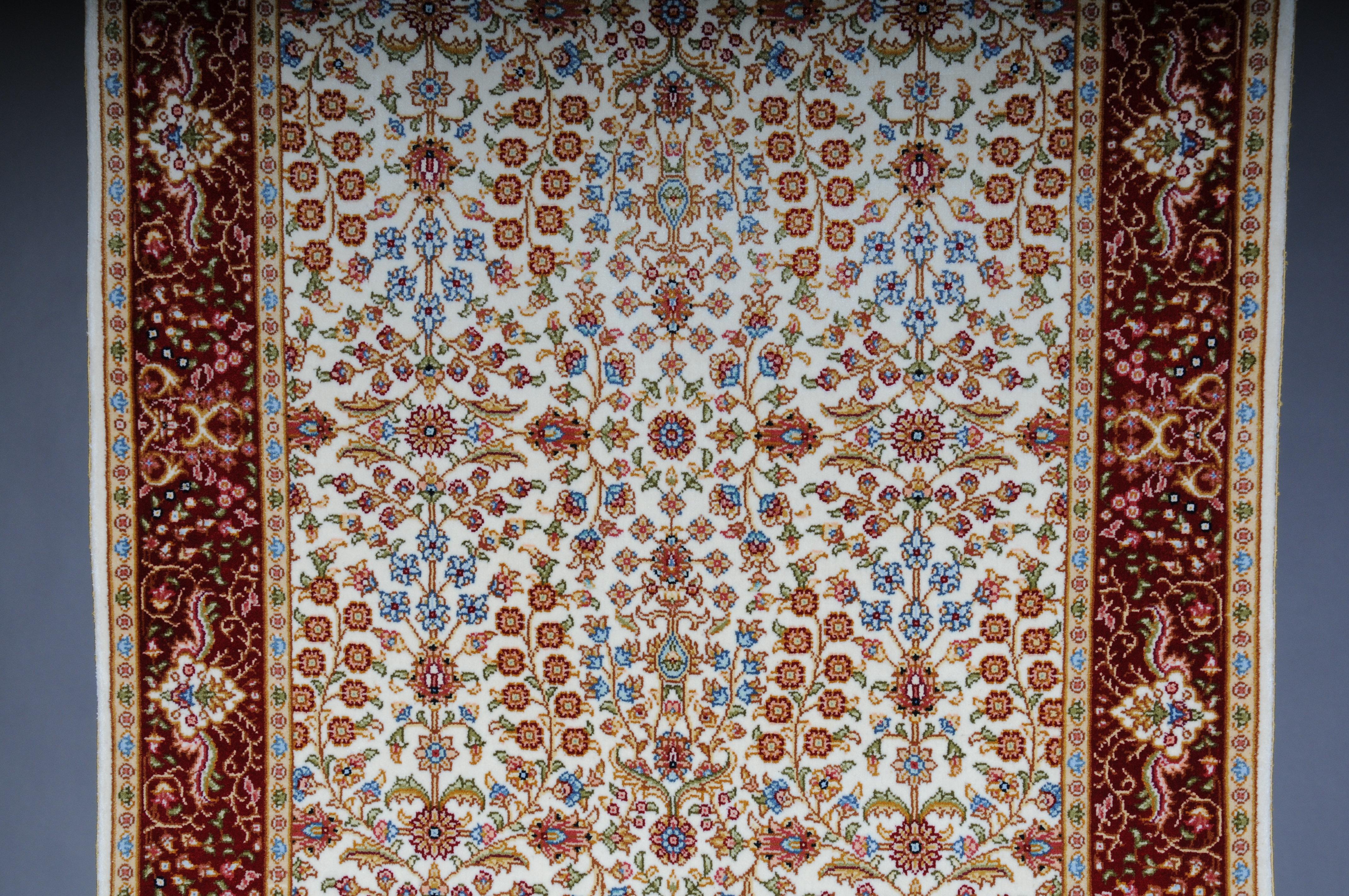 Annodato a mano Tappeto da preghiera/tapestry anatolico in cotone/seta, XX secolo in vendita
