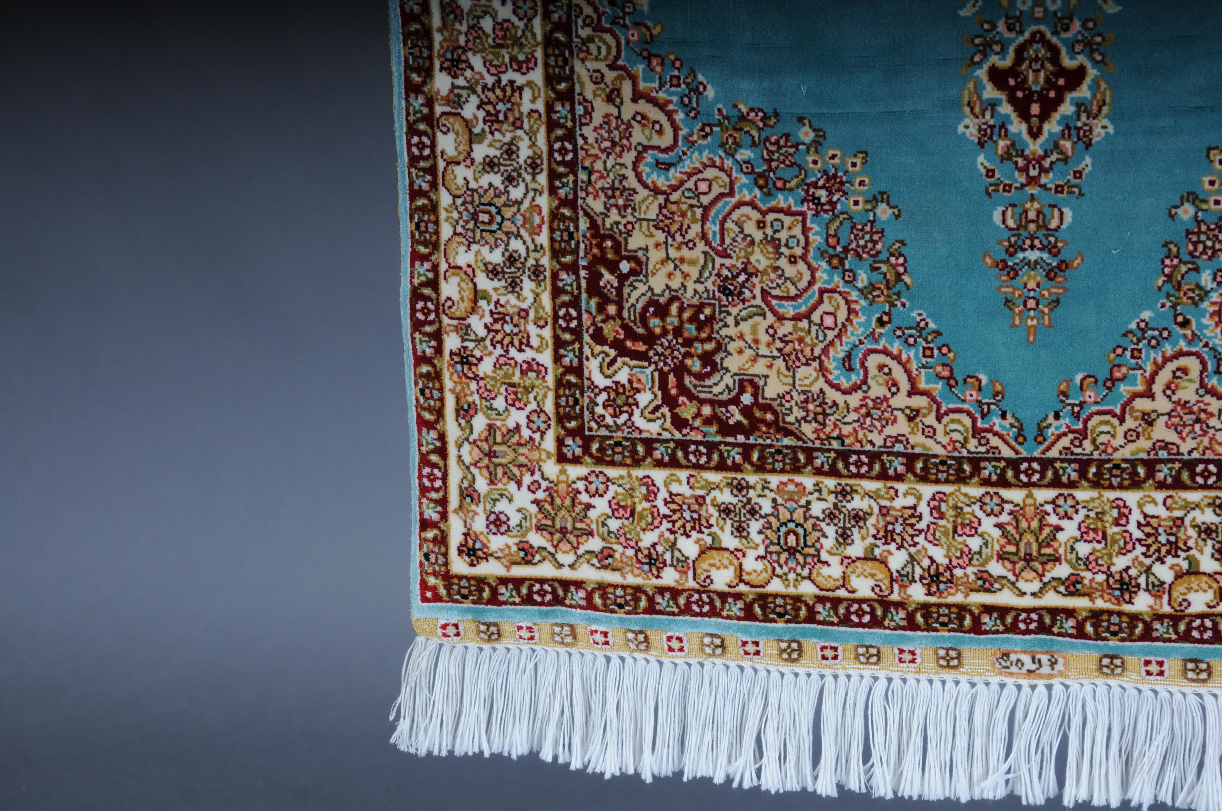 20th Century Anatolian prayer rug/tapestry cotton/silk, 20th century, signed For Sale