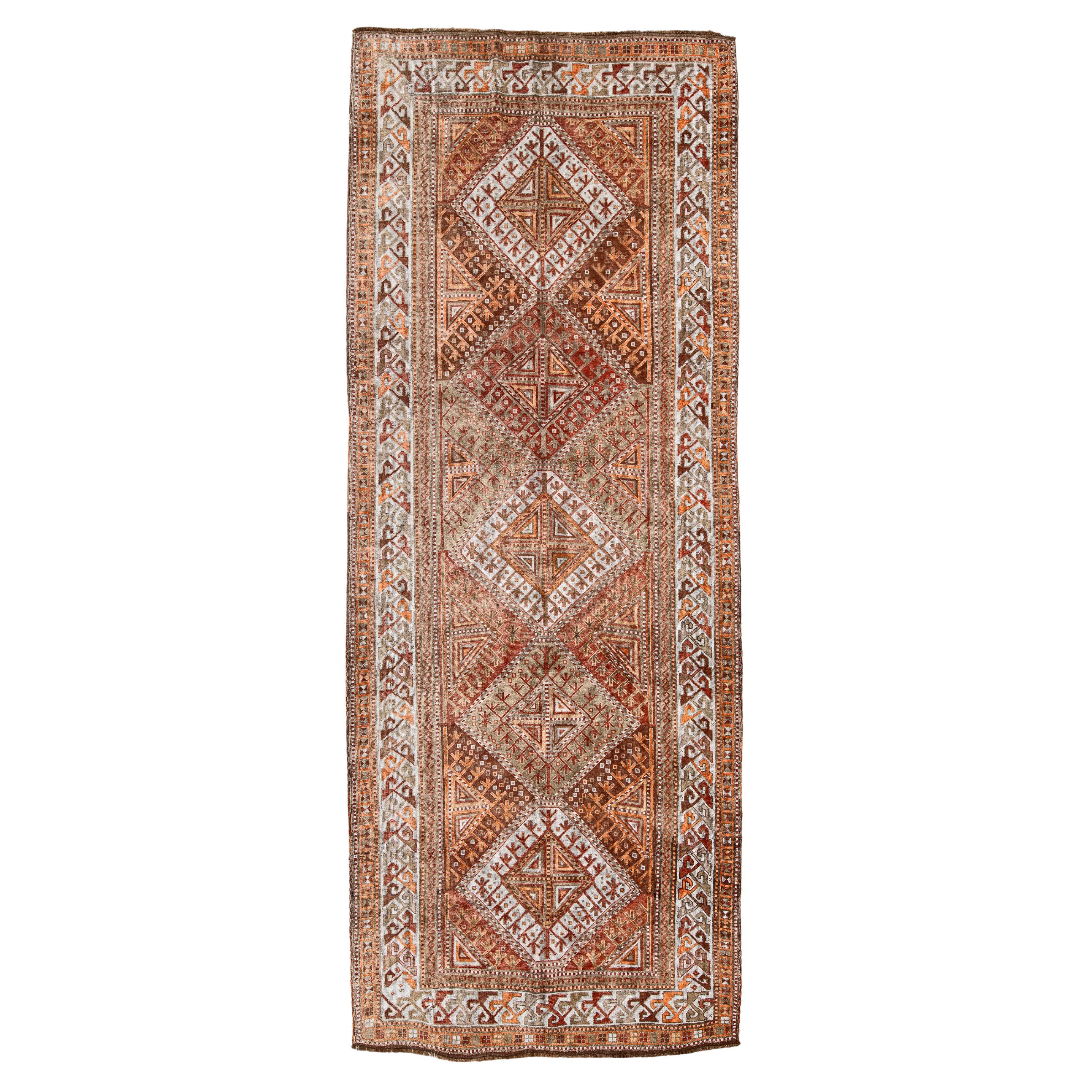 Anatolischer Teppich - Geometrisches Rautendesign im Angebot