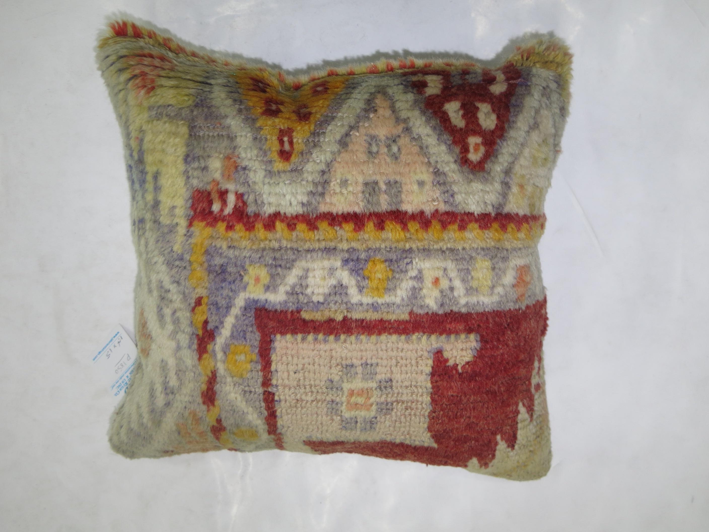 Aesthetic Movement Anatolian Rug Pillow For Sale
