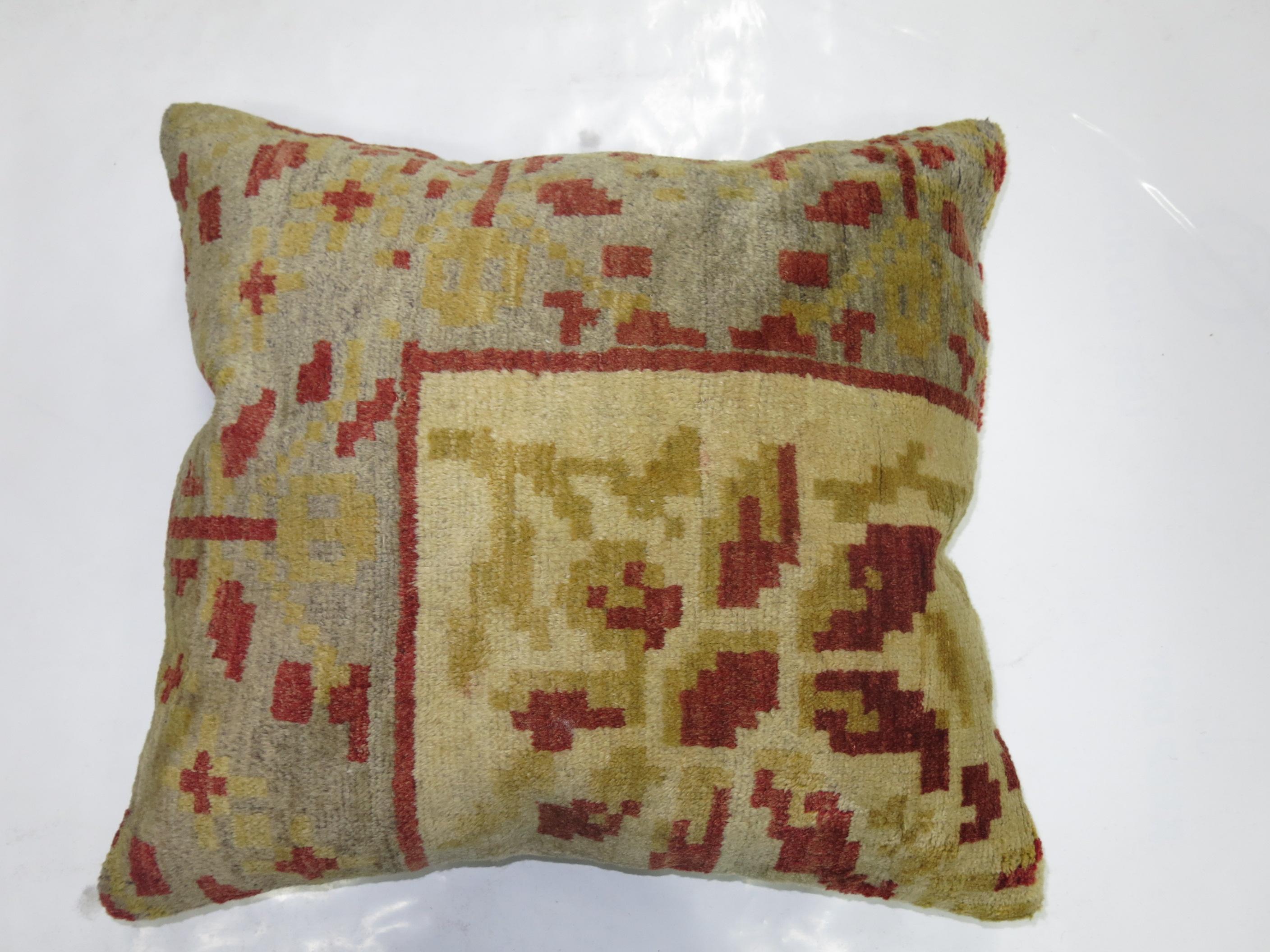 Romantic Large Floral Anatolian Rug Pillow