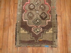 Zabihi Collection Mini Brown Anatolian Turkish Rug
