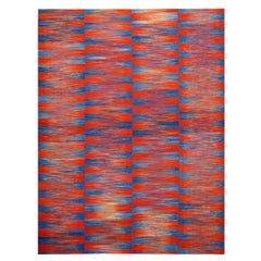 Original Mazandaran Kelim, New, Handwoven, Vibrant Red and Blue Hues