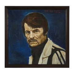 Russian oil portrait of Andrei Arsenevich Tarkovsky by A. Ivasenko