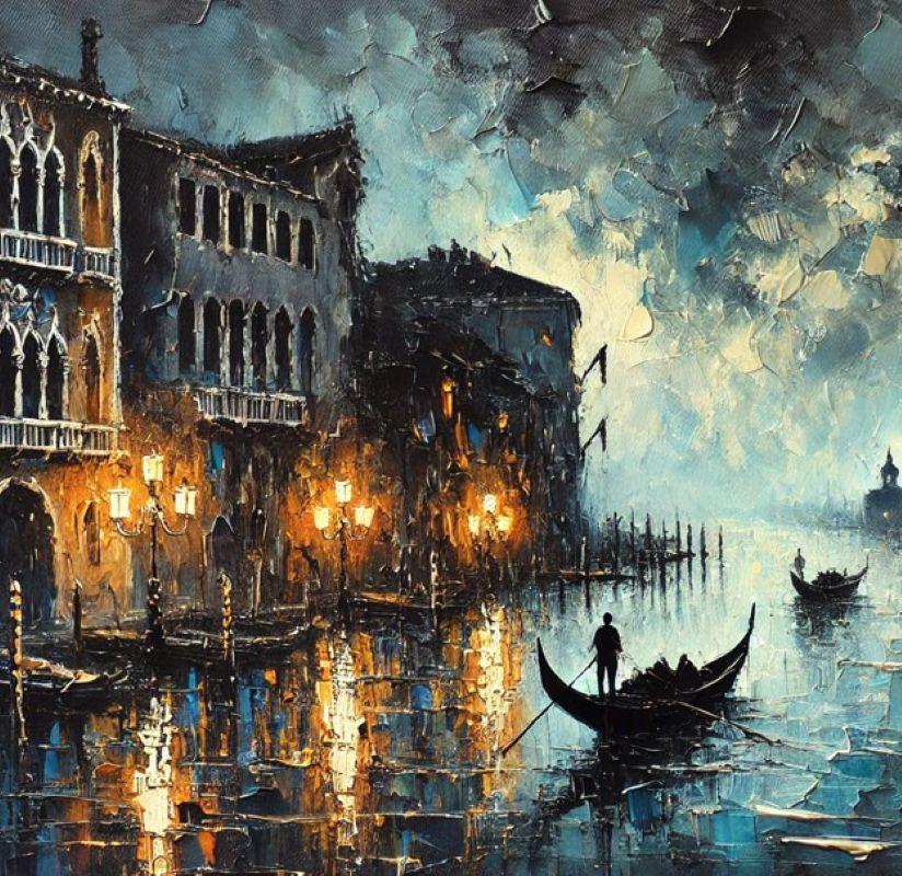 Recuerdos sobre Venecia, Impresión sobre lienzo Edición limitada de 50 por Anatolii Kozakov en venta 1
