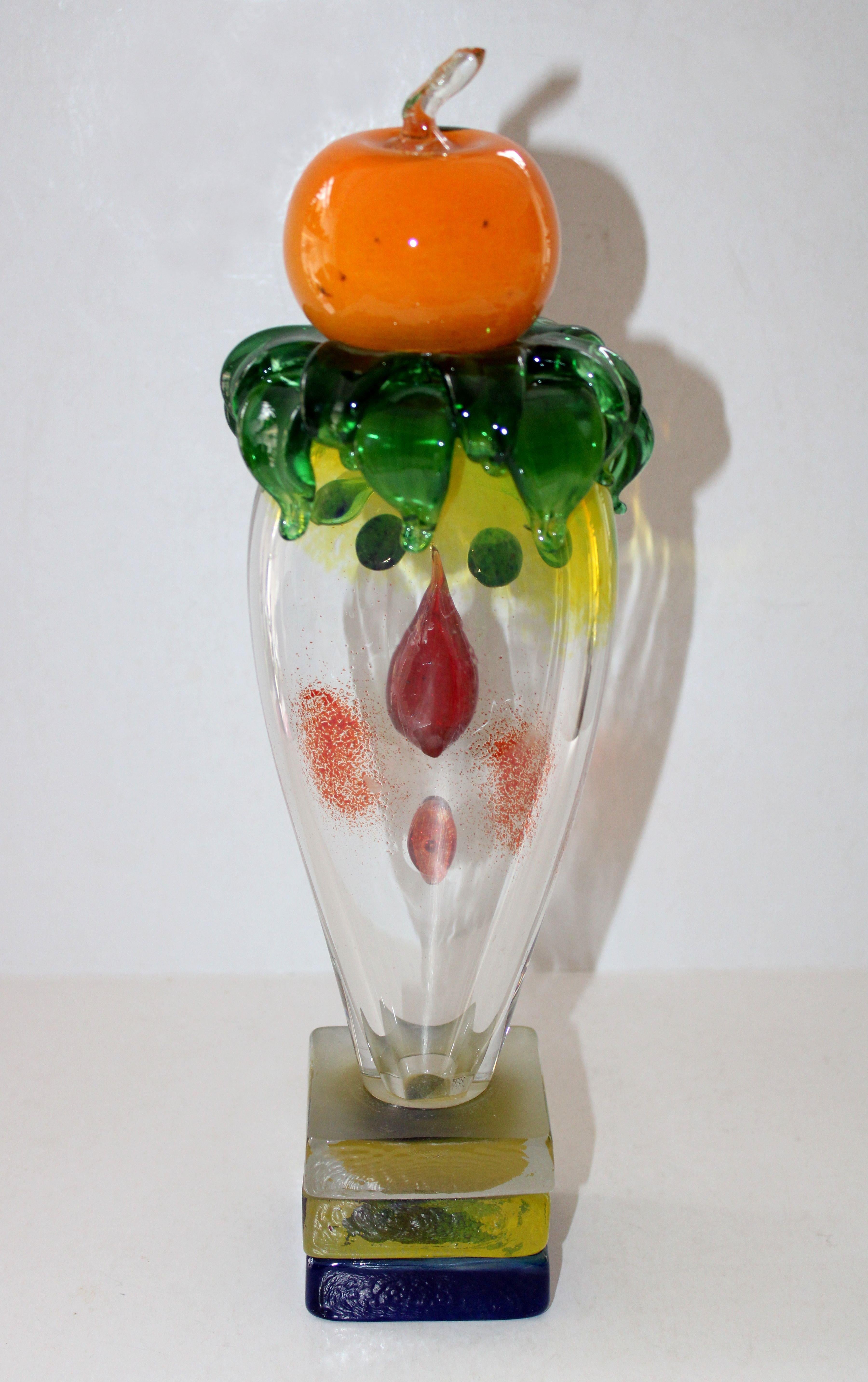 Glass sculpture Merkuce from the series The Italians 2008, glass, 37, 5x11x10 cm For Sale 3