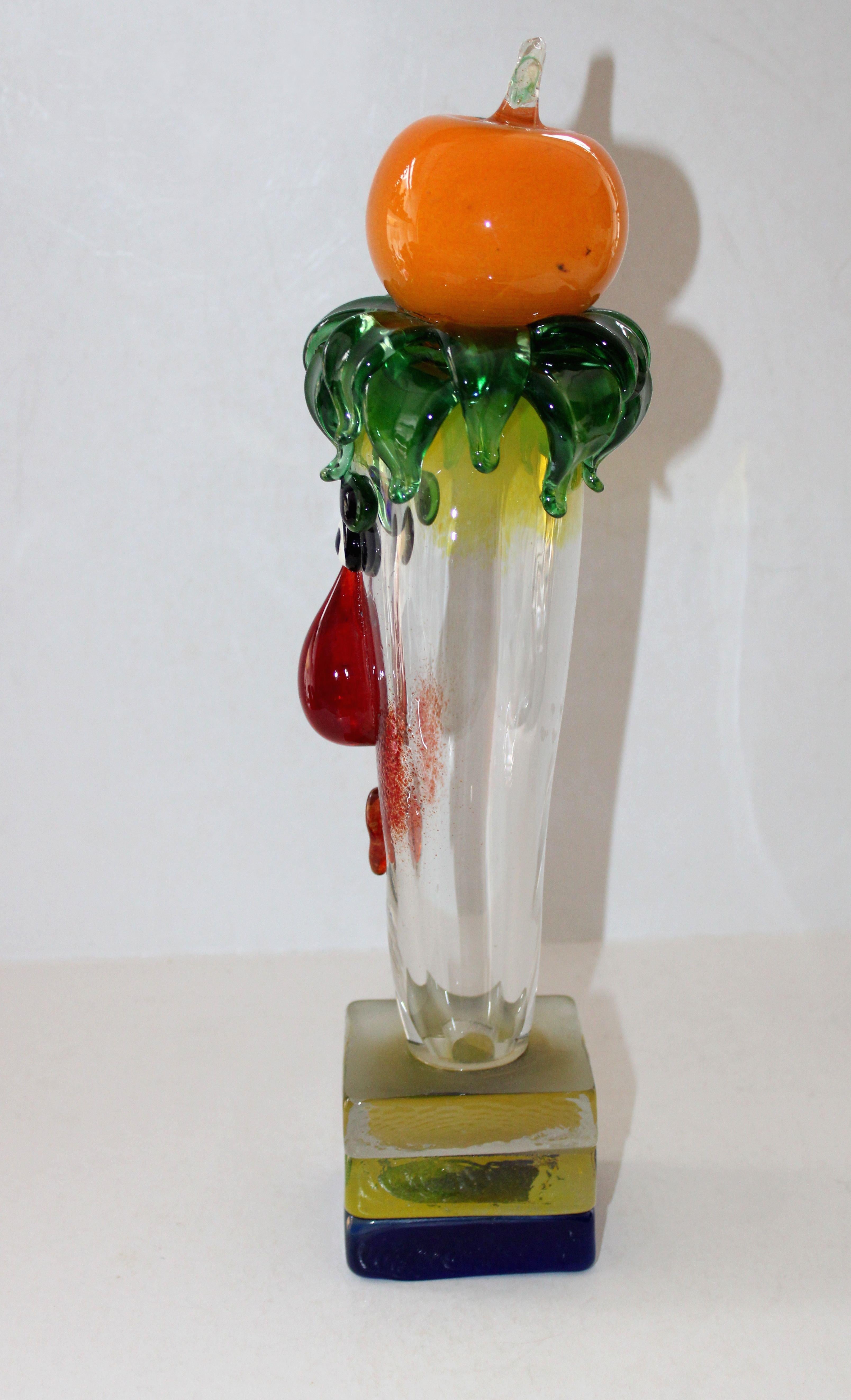 Glass sculpture Merkuce from the series The Italians 2008, glass, 37, 5x11x10 cm For Sale 4