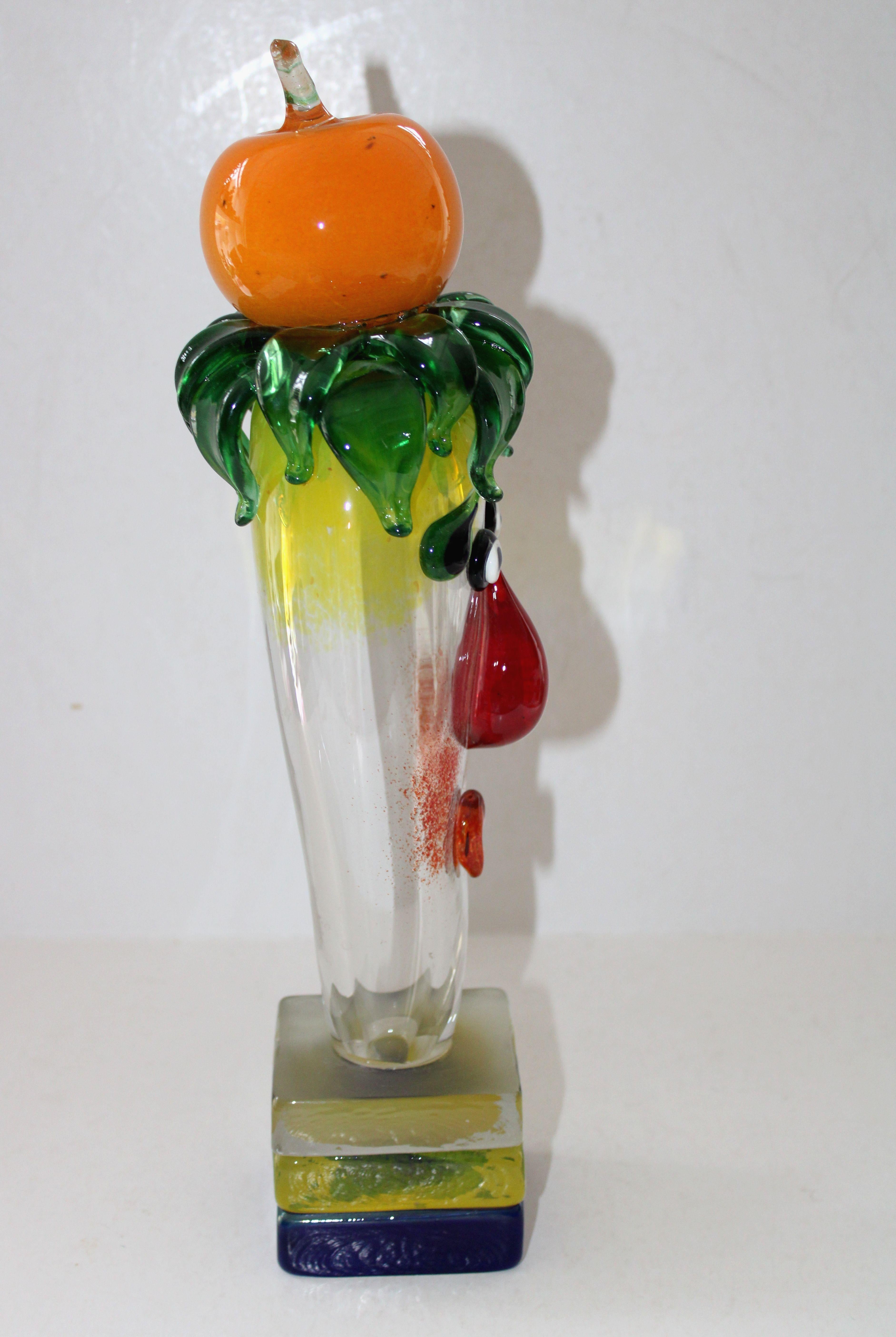 Glass sculpture Merkuce from the series The Italians 2008, glass, 37, 5x11x10 cm For Sale 5