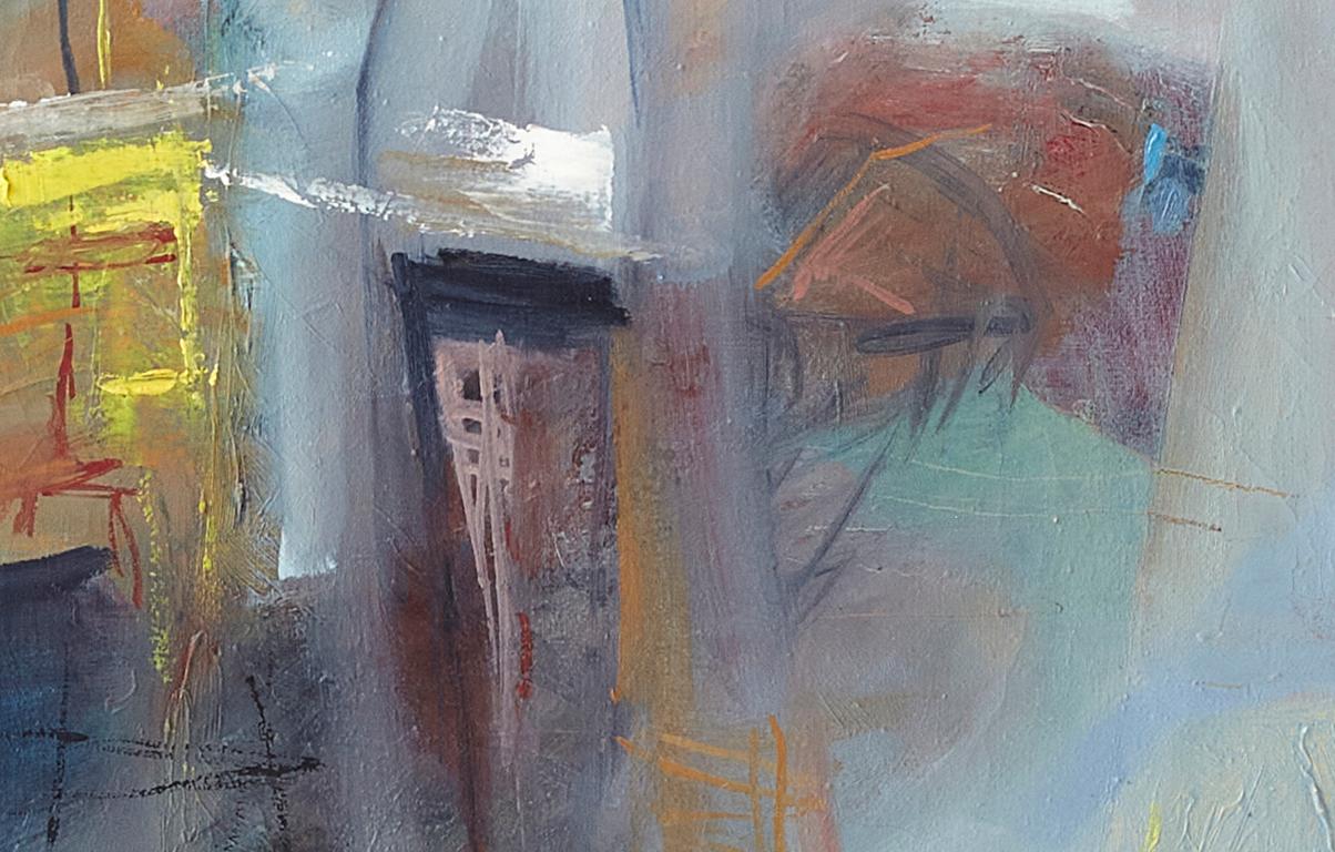 Anatoly Kost  “Stairway to Heaven”
 2011 y. Canvas.Oil. Painting
Flat: 65/70 cm. Framed: 69/74 cm.
As part of the Christmas Mystery series, Stairway to Heaven encapsulates the ascension from earthly existence to a higher spiritual plane. Inspired by
