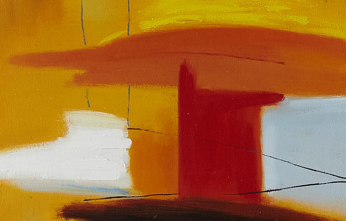 „Through the Looking Glass“ (Orange), Abstract Painting, von Anatoly Kost