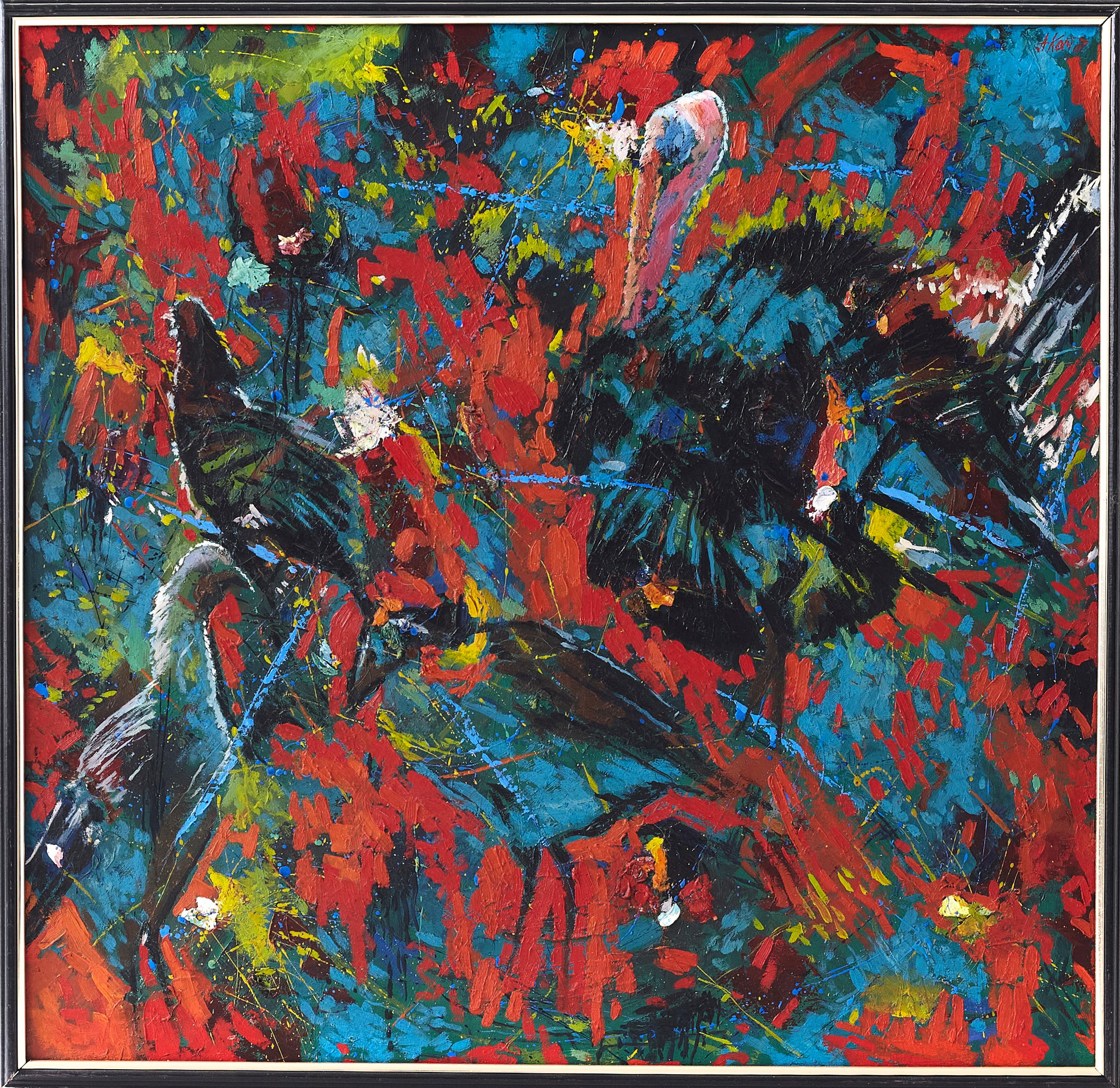 Abstract Painting de Anatoly Kost - "Baile del Pavo"