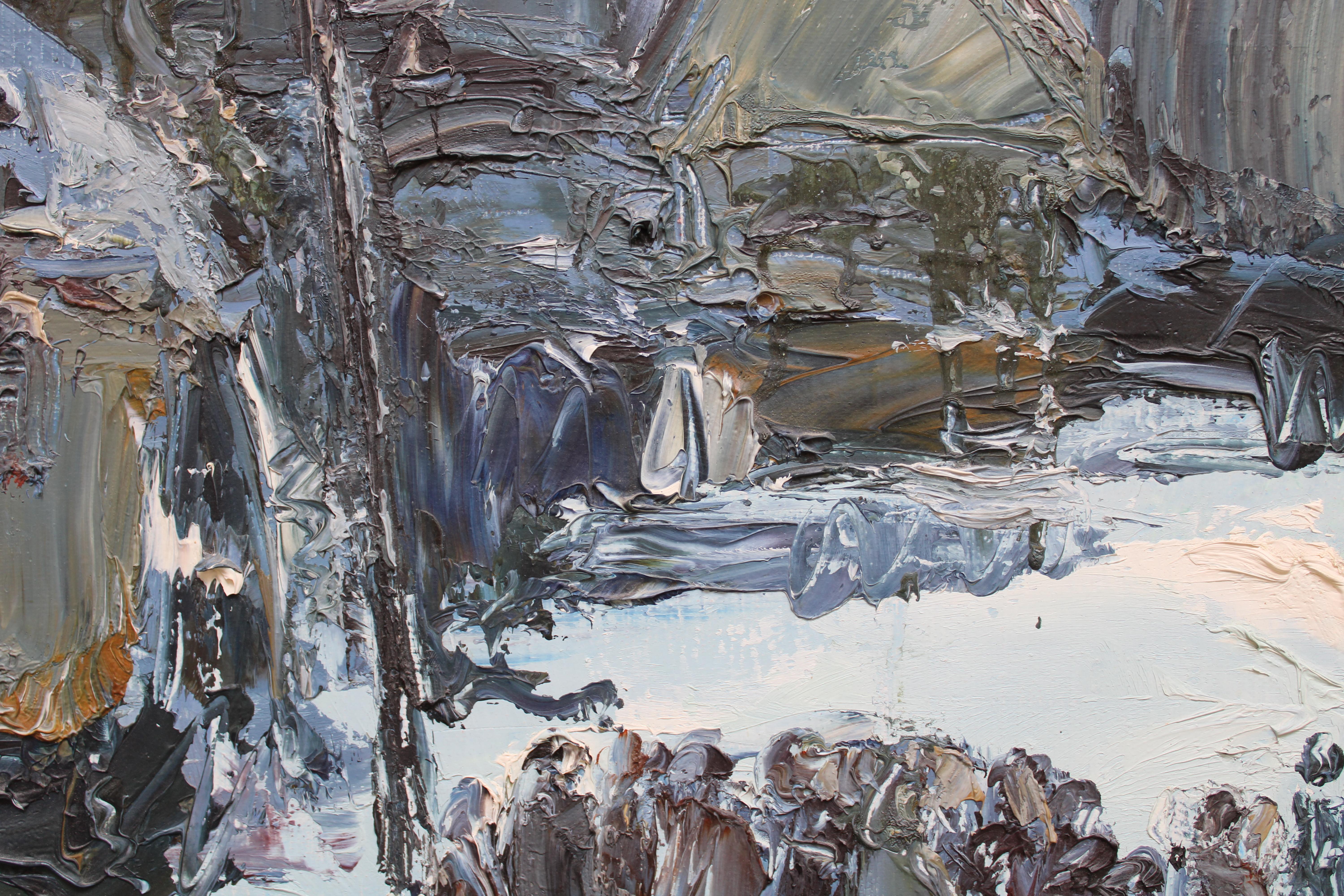 Paesaggio invernale. 1984, tela, olio, 60x80 cm in vendita 4