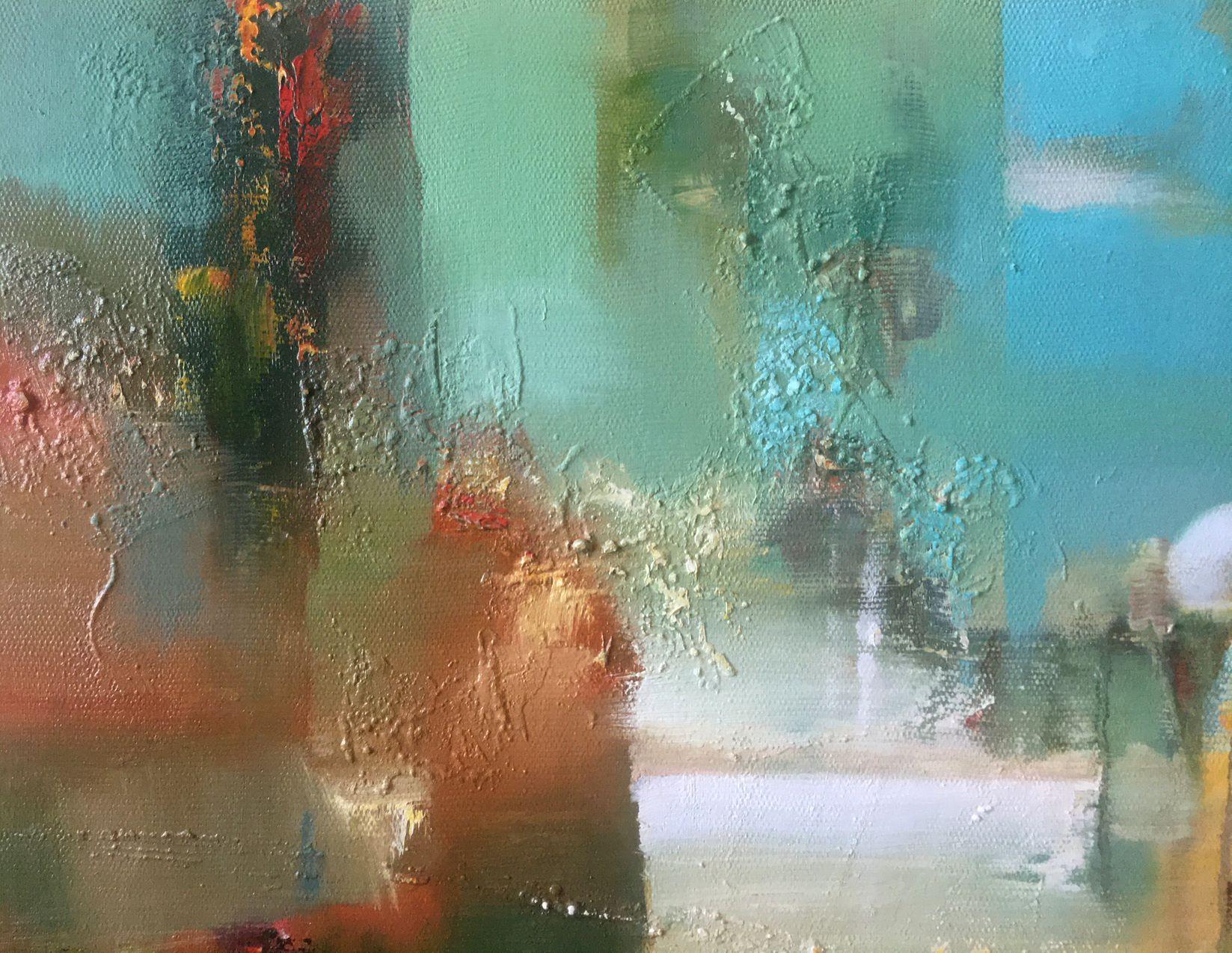 Mele, Natura morta surreale, Pittura ad olio originale, pronta da appendere in vendita 4