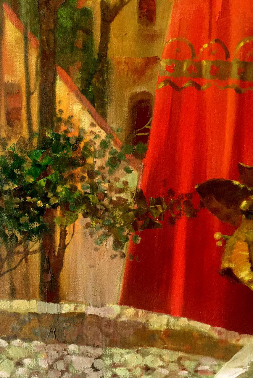 Autumn in the City, Figurative, Original oil Painting, Ready to Hang 1
