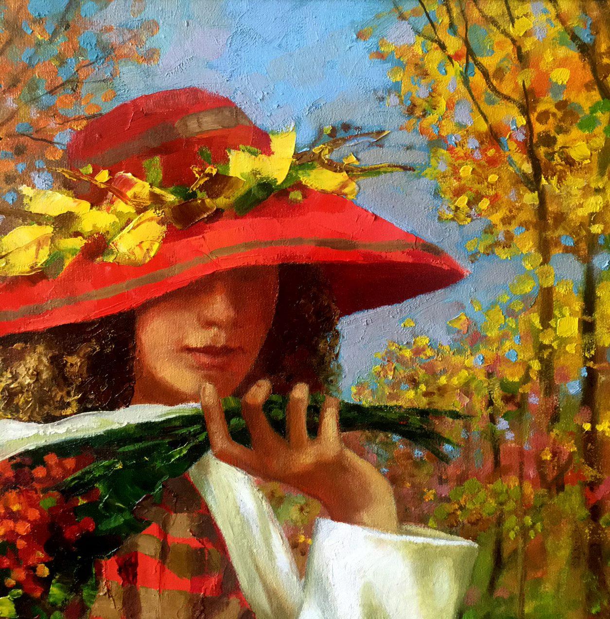 Autumn in the City, Figurative, Original oil Painting, Ready to Hang 2