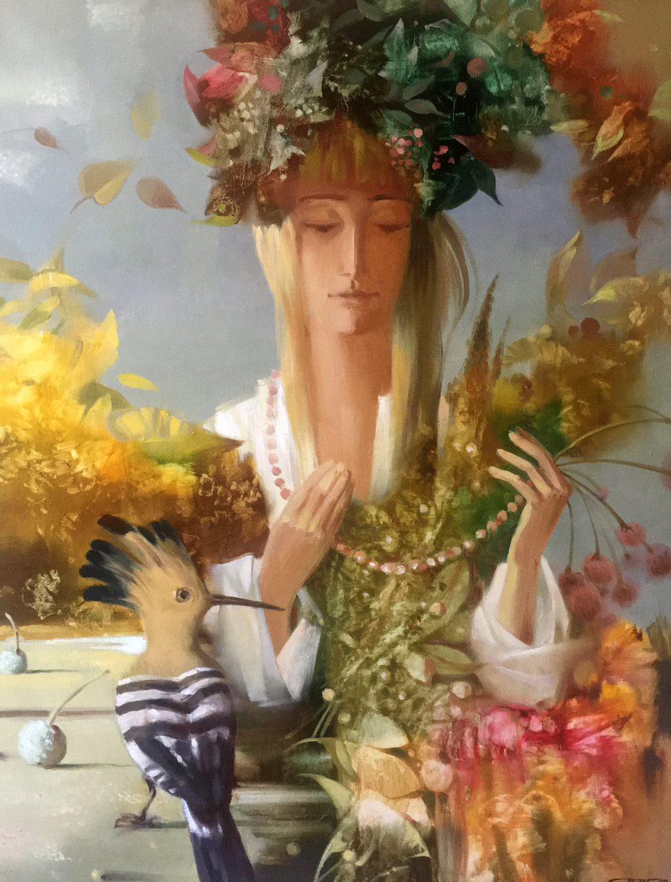 Autumn, Portrait, Original oil Painting, Ready to Hang
