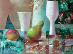 Nature morte d'automne, peinture à l'huile originale faite à la main, prête à être accrochée