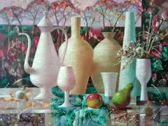 Nature morte d'automne, peinture à l'huile originale faite à la main, prête à être accrochée