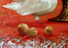 Bowl of Love, Handmade art Original oil Painting, Ready to Hang