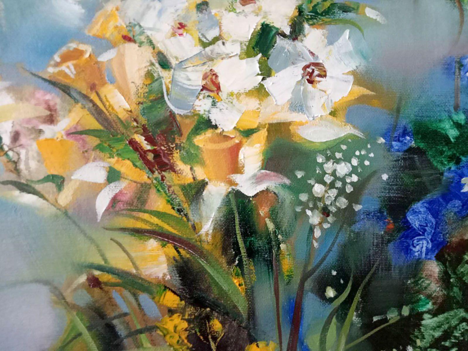 Artist: Anatoly Borisovich Tarabanov
Work: Original oil painting, handmade artwork, one of a kind 
Medium: Oil on Canvas 
Year: 2020
Style: Impressionism
Title: Breath of Spring
Size: 23.5