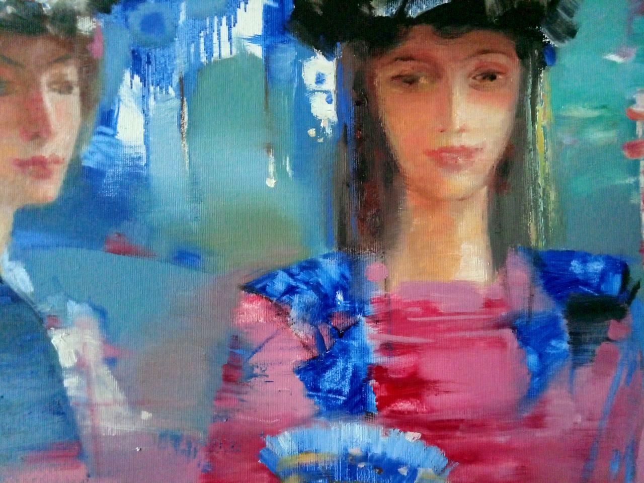 Artist: Anatoly Borisovich Tarabanov
Work: Original oil painting, handmade artwork, one of a kind 
Medium: Oil on Canvas 
Year: 2020
Style: Figurative Art
Title: Carnival
Size: 27.5