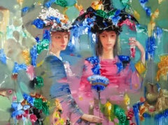 Carnival, Portraits, Original oil Painting, Ready to Hang