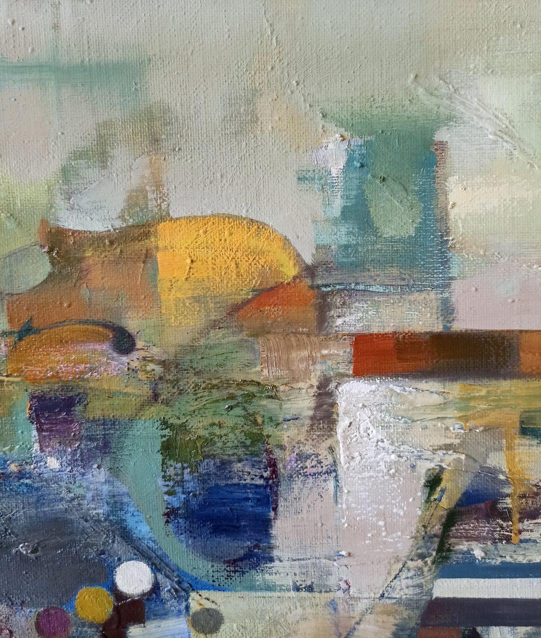 Artista: Anatoly Borisovich Tarabanov
Lavoro: Pittura a olio originale, opera d'arte fatta a mano, unica nel suo genere 
Mezzo: Olio su tela 
Anno: 2019
Stile: Natura morta astratta
Titolo: Composizione
Dimensioni: 23,5