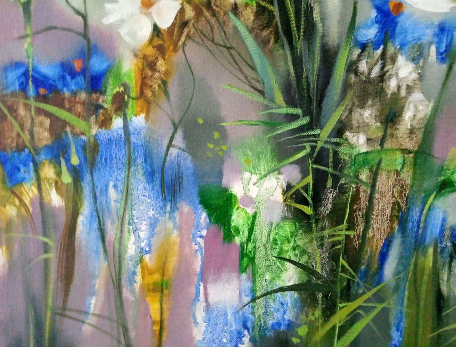 Artist: Anatoly Borisovich Tarabanov
Work: Original oil painting, handmade artwork, one of a kind 
Medium: Oil on Canvas 
Year: 2020
Style: Impressionism
Title: Dance of Flowers
Size: 23.5
