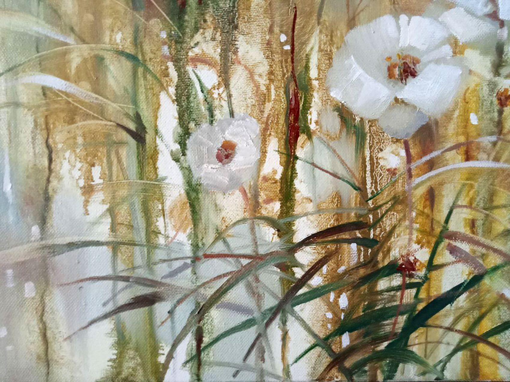 Delicate Bouquet, Impressionism, Original oil Painting, Ready to Hang For Sale 2