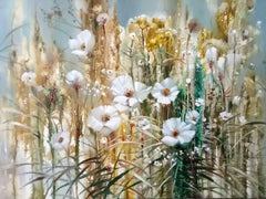 Delicate Bouquet, Impressionismus, Original-Ölgemälde, hängefertig