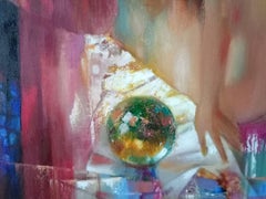 Melody du soir, portrait, art figuratif, peinture à l'huile originale, prête à accrocher