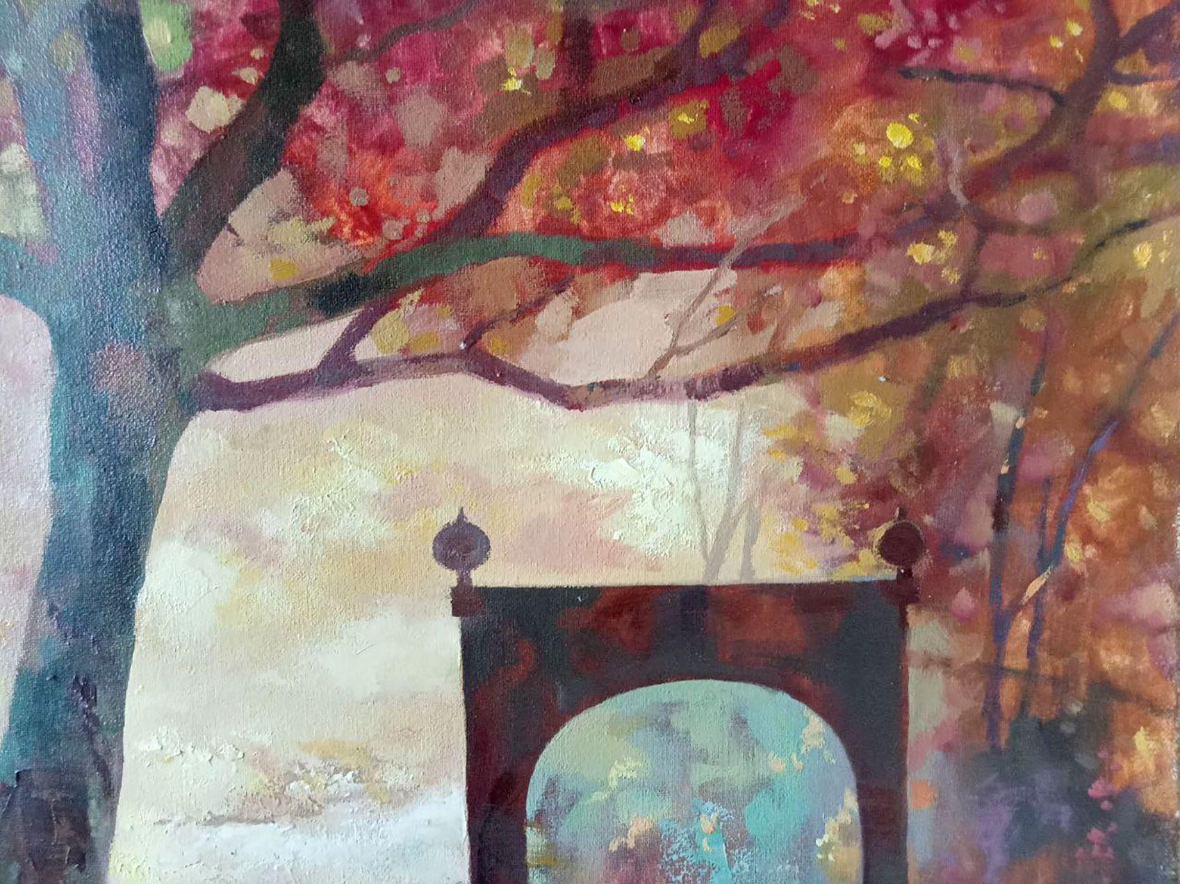 Fall, Landscape, Original oil Painting, Ready to Hang For Sale 2