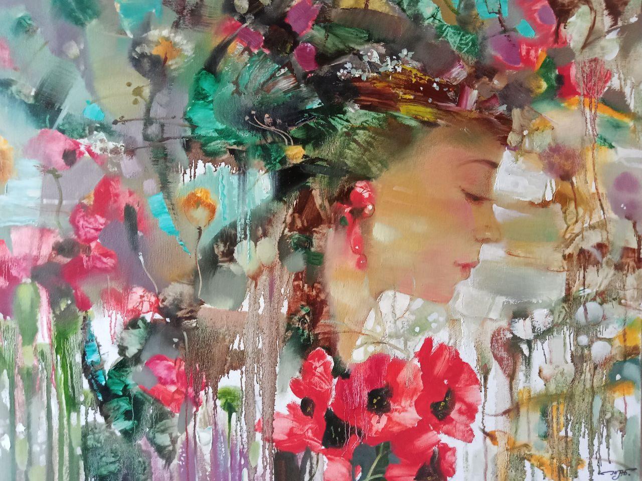 Landscape Painting di Anatoly Tarabanov - Flora, Ritratto, Pittura ad olio originale fatta a mano, pronta da appendere