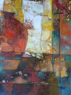 Gifts to Pharaon, Figurative Art, peinture à l'huile originale, prête à accrocher