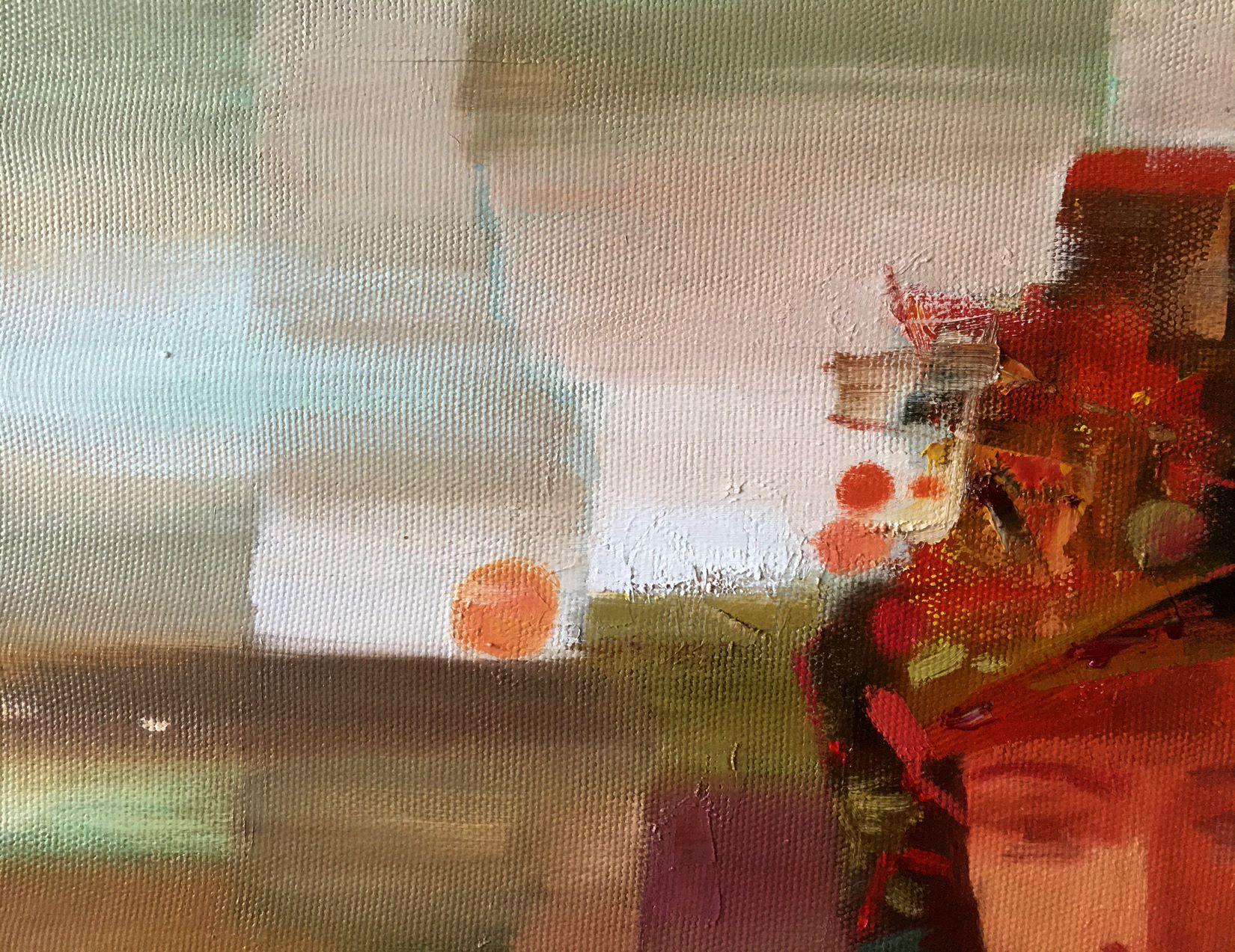 Bicchiere di vino, Ritratto d'arte, Pittura ad olio originale, pronta da appendere in vendita 5
