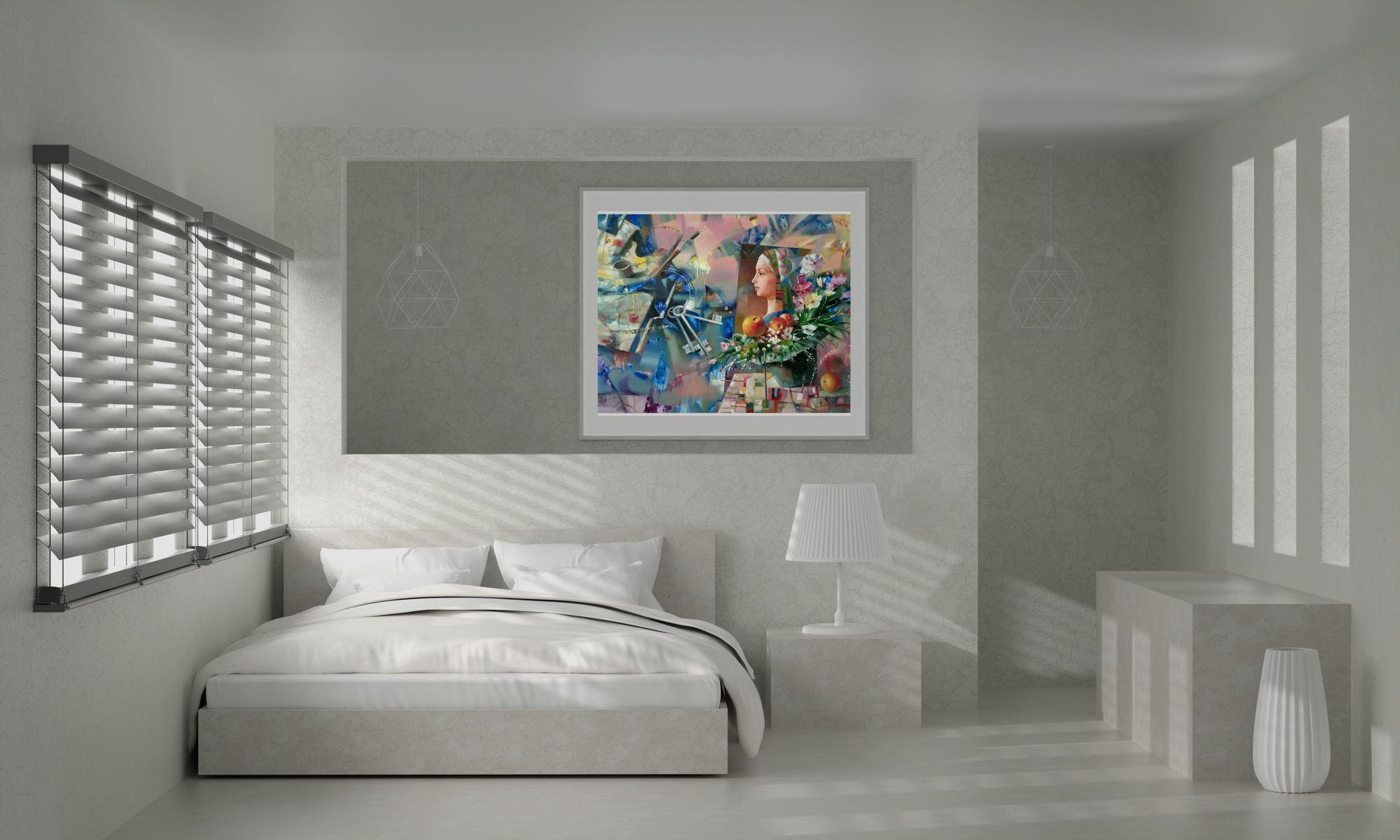 Metamorfosi, Ritratto d'arte, Pittura ad olio originale, pronta da appendere in vendita 1