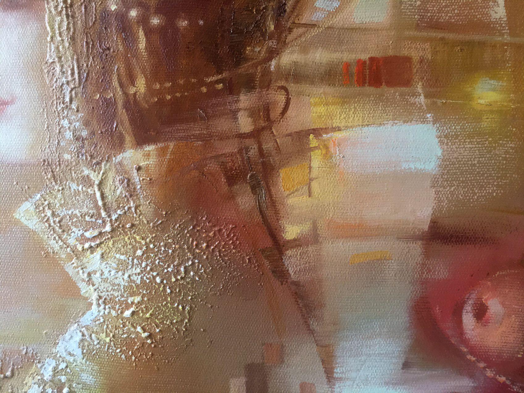 Profile féminin, peinture à l'huile originale, prête à être accrochée 1